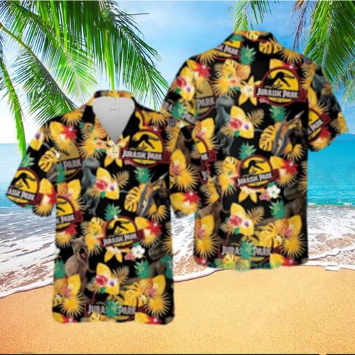 Jurassic Park Tropical Hawaii Beach Pineapple Jurassic Park Hawaiian Shirt