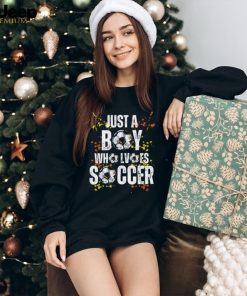 Just A Boy Who Loves Soccer on Men's V Neck T Shirt