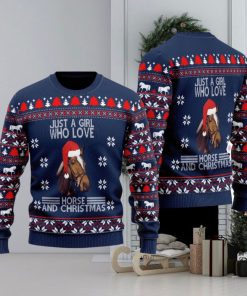 Just A Girl Who Loves Christmas And Horse Ugly Christmas Sweater Christmas Holiday Gift For Men And Women