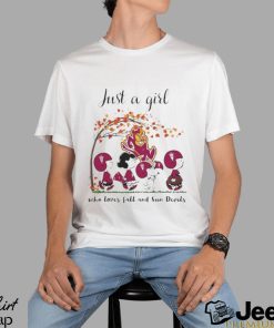 Just A Woman Who Loves Fall And Arizona State Sun Devils Peanuts Cartoon T Shirt