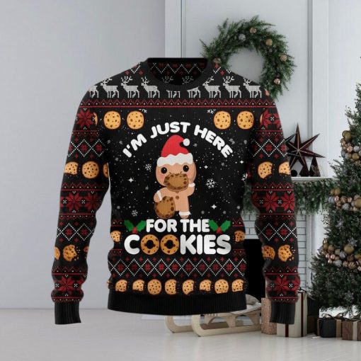 Just Here For The Cookies Ugly Christmas Sweater, Best Christmas Gifts Ideas