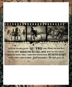 Just Remember The Ride Goes On Harness Racing Horizontal Poster