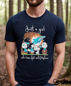 Just a girl who loves fall and dolphins shirt