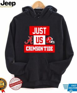 Just us Alabama Crimson Tide helmet logo shirt