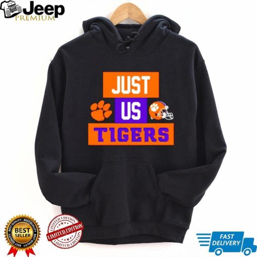 Just us Clemson Tigers helmet logo shirt