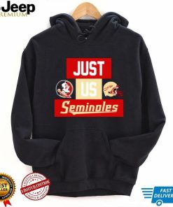 Just us Florida State Seminoles helmet logo shirt