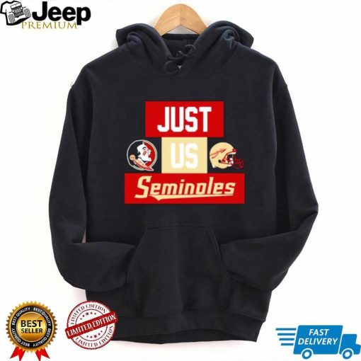 Just us Florida State Seminoles helmet logo shirt