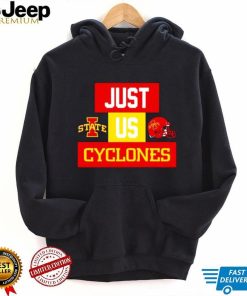 Just us Iowa State Cyclones helmet logo shirt