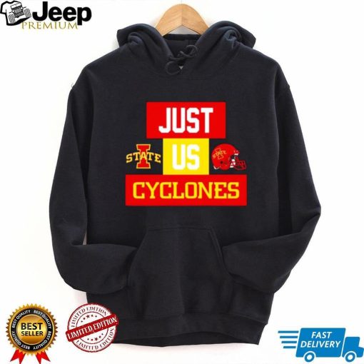 Just us Iowa State Cyclones helmet logo shirt