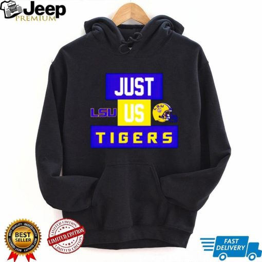 Just us LSU Tigers helmet logo shirt