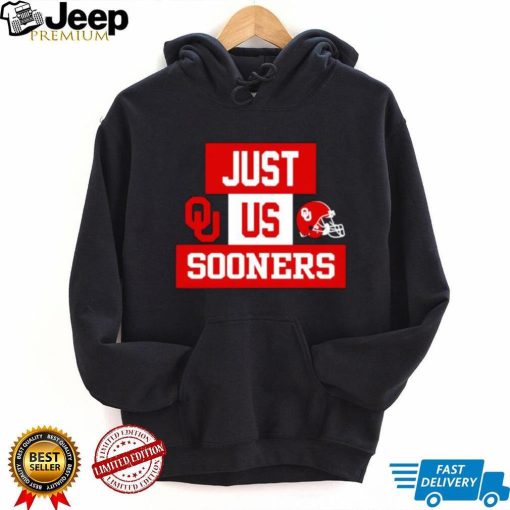 Just us Oklahoma Sooners helmet logo shirt