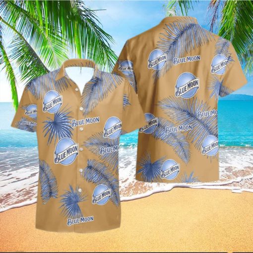 Blue Moon Beer Palm Leaves Tropical Hawaiian Shirt And Shorts Unique Summer Gift