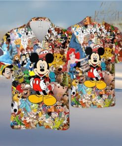 Retro 90s Mickey Mouse Disney an Funny Mickey Summer Outfits Disneyland  Family Hawaiian Shirt Gift - Banantees