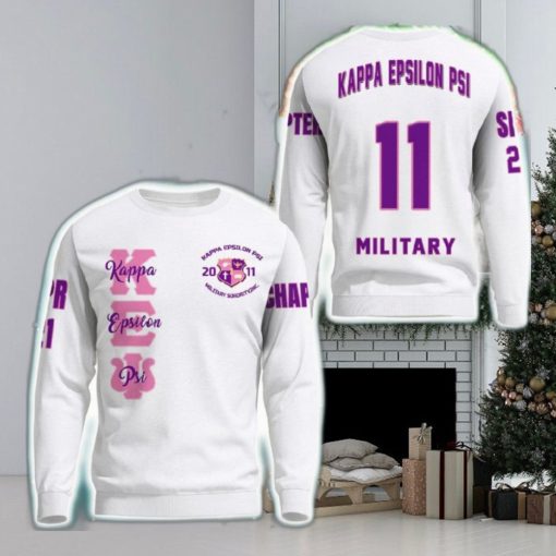 KEP White 3D Sweater Community Personalized Logo For Men And Women Gift Christmas