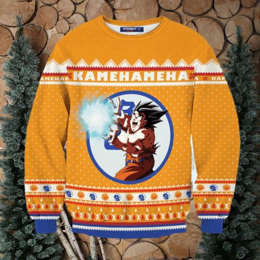 Kamehameha Christmas Unisex Wool Sweater Ugly Christmas Sweater 3D