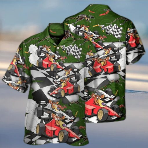 Kangraroo Racing Formula One Car Racing Australian Vibe 2 Hawaiian Shirt