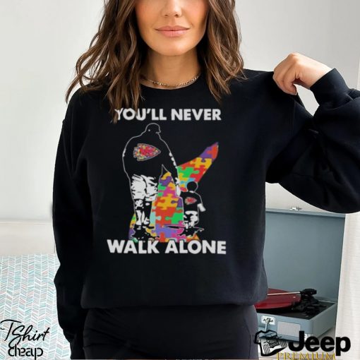 Kansas Chiefs You’ll Never Walk Alone Dad And Son Autism T Shirt