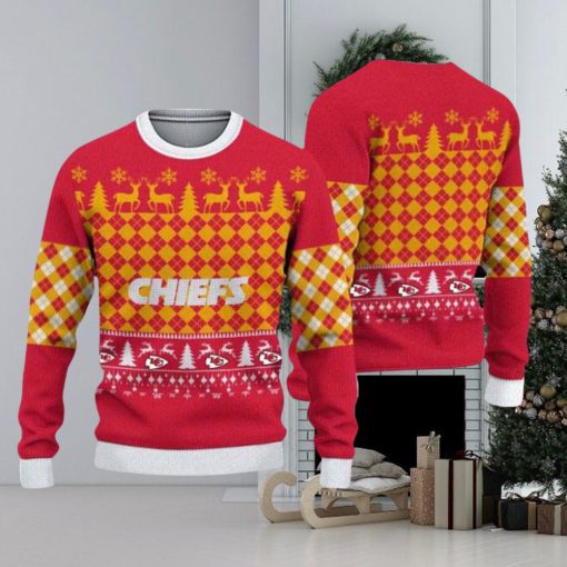 Kansas City Chiefs Check Christmas Sweater