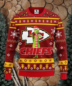 Kansas City Chiefs Funny Grinch Christmas Ugly Sweater