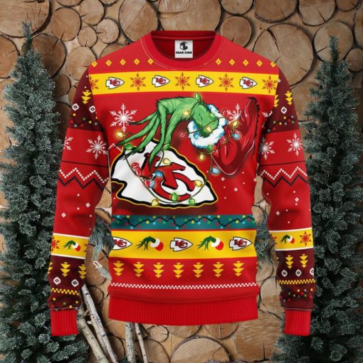 Kansas City Chiefs Grinch Christmas Ugly Sweater