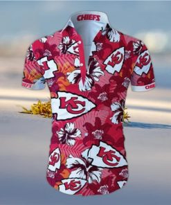 Kansas City Chiefs Hawaiian Shirt Tropical Flower Pattern