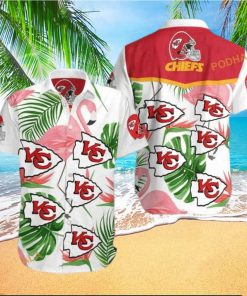 Kansas City Chiefs Hawaiian Shirt Tropical Palm Leaves Pattern Aloha Shirt