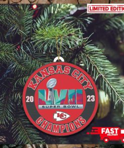 Kansas City Chiefs LVII Super Bowl 2023 Trophy Champions Christmas Tree Decorations Ornament