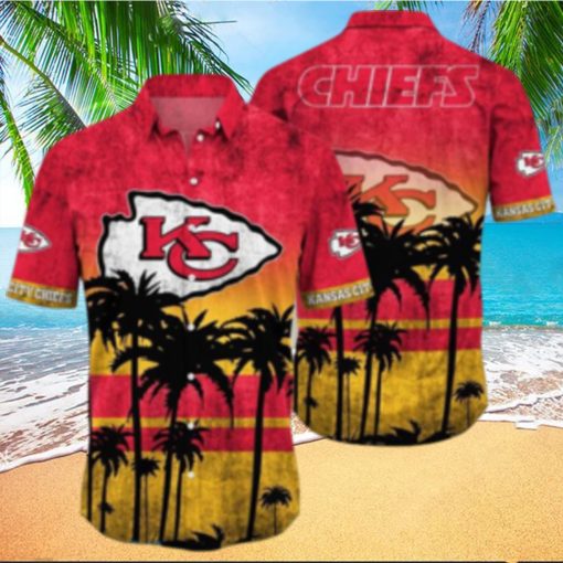 Kansas City Chiefs Logo Coconut Tropical Hawaiian Shirt Beach Gift For Fans