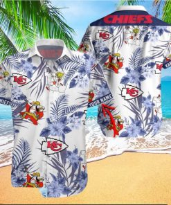 Kansas City Chiefs Logo History Nfl Aloha Tropical Hawaiian Shirt