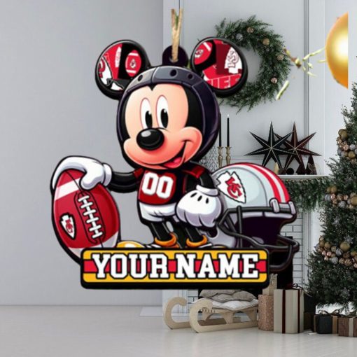 Kansas City Chiefs NFL Mickey Disney Christmas Tree ornament