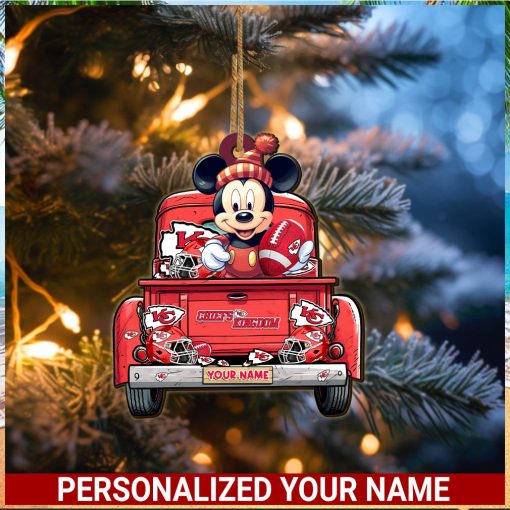 Kansas City Chiefs NFL Mickey Ornament Personalized Your Name SP12102346ID05