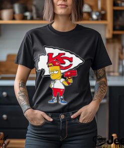 Kansas City Chiefs NFL X Bart Simpson cartoon shirt