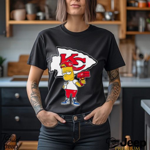 Kansas City Chiefs NFL X Bart Simpson cartoon shirt