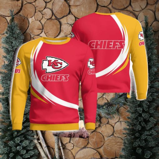 Kansas City Chiefs Simple Vintage 3D Sweater Christmas Gift For Fans