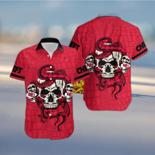 Kansas City Chiefs Snake And Skull Octopus Hawaiian Shirt Gift Halloween