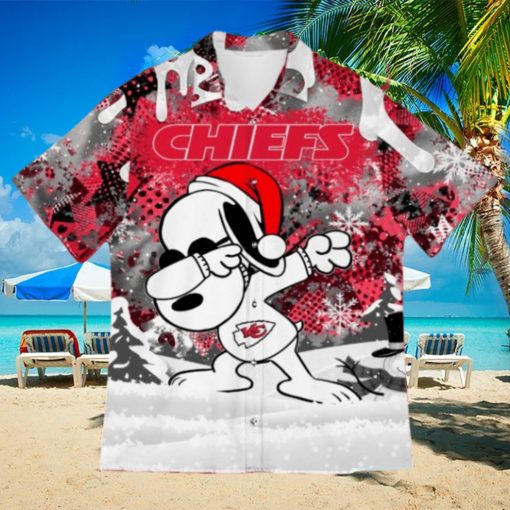 Kansas City Chiefs Snoopy Dabbing The Peanuts 2023 Christmas Gift Hawaiian Shirt