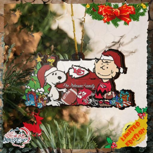 Kansas City Chiefs Snoopy NFL Sport Ornament Custom Your Family Name