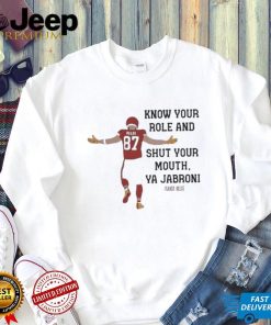 Kansas City Chiefs Travis Kelce Quote Know Your Role and Shut Your Mouth shirt