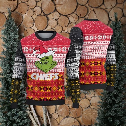 Kansas City Chiefs Ugly Christmas Sweaters Grinch