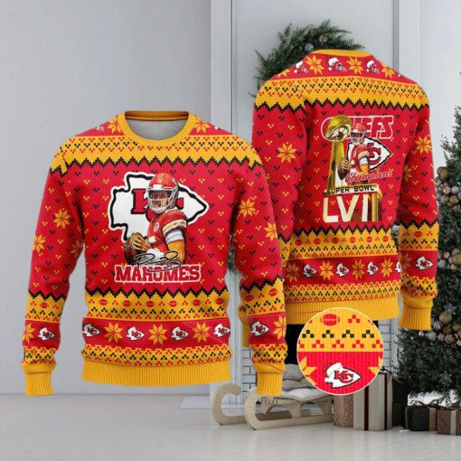 Kansas City Chiefs – Patrick Mahomes Super Bowl LVII Champions 2023 Ugly Christmas Sweater