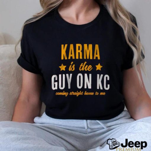 Kansas City Karma is the guy on kc  2023 shirt