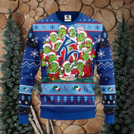 Kansas City Royals 12 Grinch Xmas Day Christmas Ugly Sweater