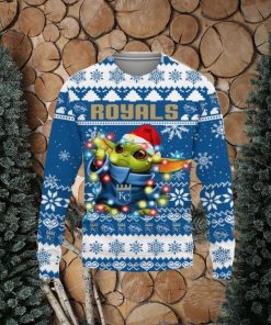 Kansas City Royals Baby Yoda Star Wars Christmas Gift 3D Ugly Christmas Sweater Christmas Holiday Family Gift