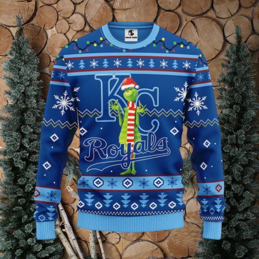 Kansas City Royals Funny Grinch Christmas Ugly Sweater