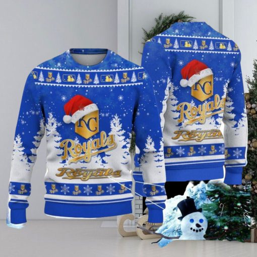 Kansas City Royals Logo Wearing Santa Hat Christmas Gift Ugly Christmas Sweater Christmas Gift Ideas