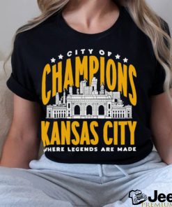 Kansas City of Champions where legends are made retro shirt