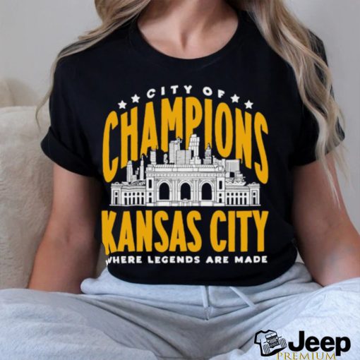 Kansas City of Champions where legends are made retro shirt