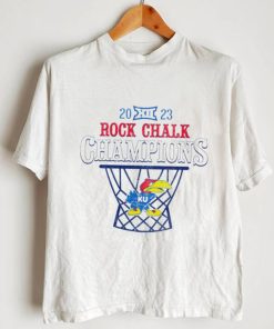 Kansas Jayhawks 2023 Big 12 Rock Chalk Champions logo shirt