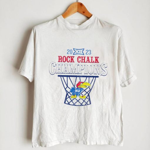 Kansas Jayhawks 2023 Big 12 Rock Chalk Champions logo shirt