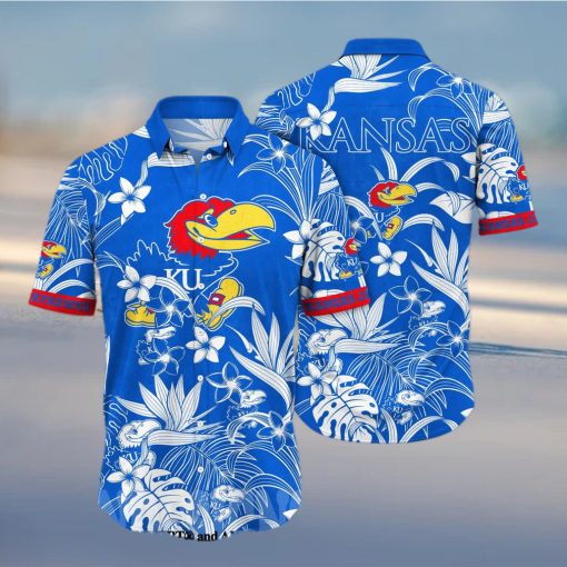 Kansas Jayhawks NCAA Floral All Over Print Unisex Hawaiian Shirt